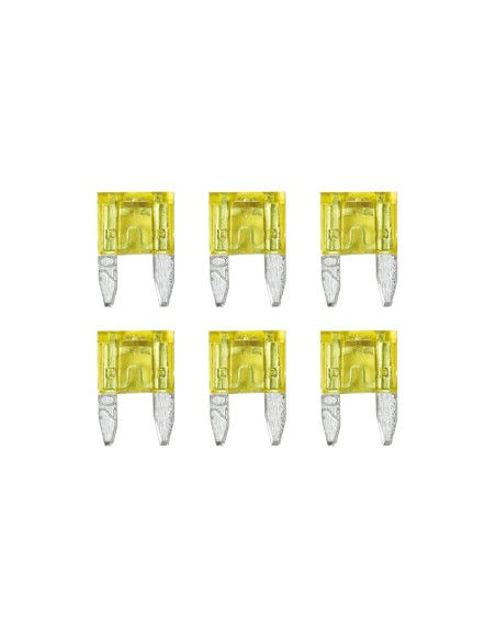 CART.MINIFUSIBILI LAMELLARI CON LED 20A, 6PZ
