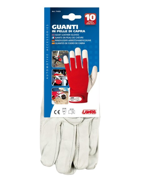 GUANTI LAVORO PELLE FIORE DI CAPRA TG.10