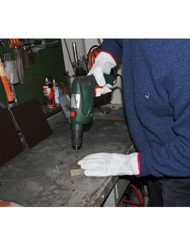 GUANTI LAVORO PELLE FIORE DI BUFALO C/INTERNO FELP