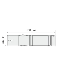 -TORCIA ALLUMINIO --LED-TECH-- 9 LED- 2
