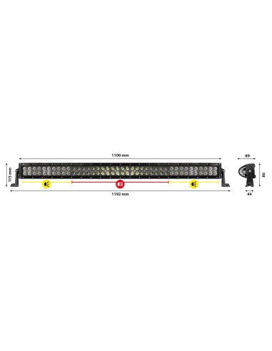 BARRA CURVA A 80 LED 10 - 30V