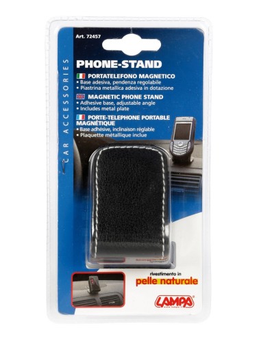 -PORTA TELEFONO--PHONE-STAND-- MAGNETICO IN PELLE-