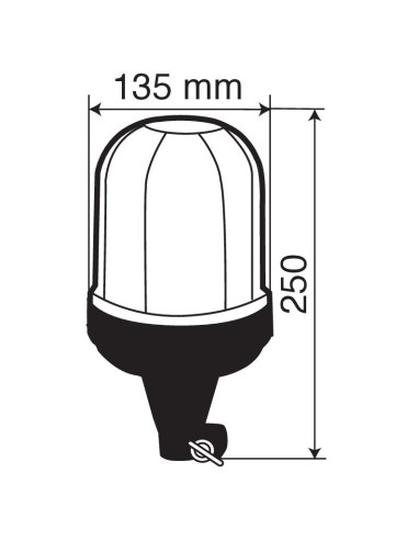 LAMPADA ROTANTE LED CON BASE DIN--RL-2---