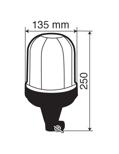 LAMPADA ROTANTE LED CON BASE DIN--RL-2---