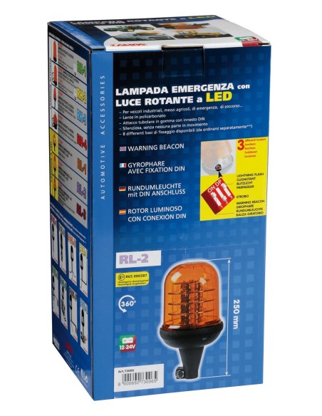 LAMPADA ROTANTE LED CON BASE DIN--RL-2---