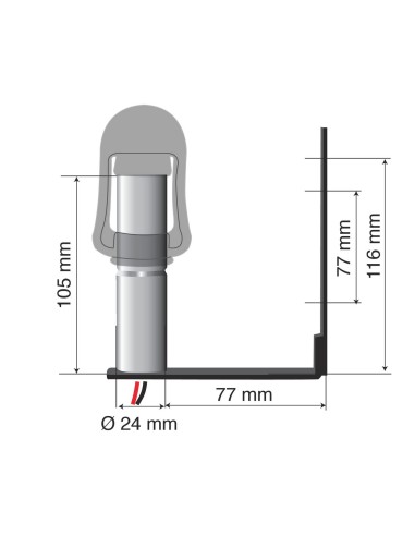 -SUPPORTO--04--X LAMPADE ROTANTI CON ATTACCO DIN T