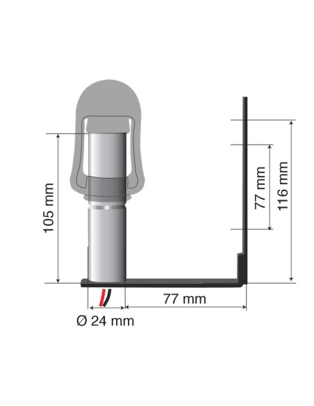 -SUPPORTO--04--X LAMPADE ROTANTI CON ATTACCO DIN T