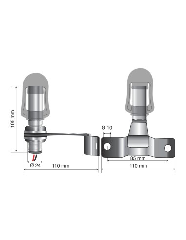 -SUPPORTO--05--X LAMPADE ROTANTI CON ATTACCO DIN T