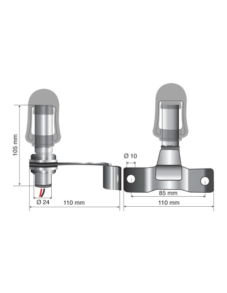 -SUPPORTO--05--X LAMPADE ROTANTI CON ATTACCO DIN T
