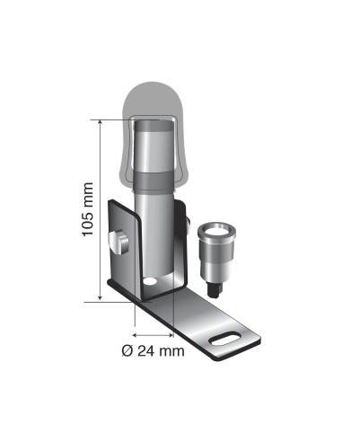 -SUPPORTO--06--X LAMPADE ROTANTI CON ATTACCO DIN T