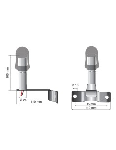 -SUPPORTO--07--X LAMPADE ROTANTI CON ATTACCO DIN T 2