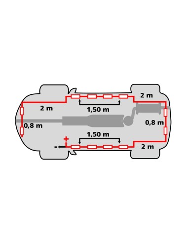 LED SET 12 X 3LED, ROSSO