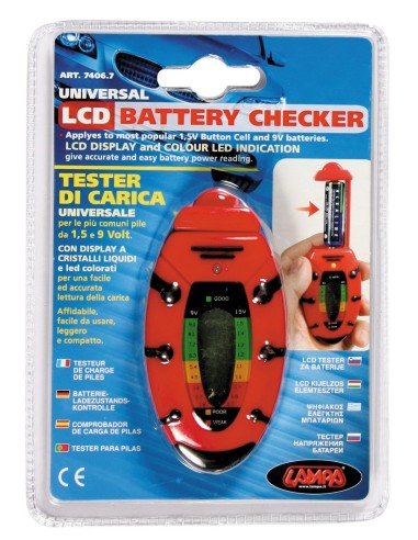 TESTER VERIFICA CARICA PILE