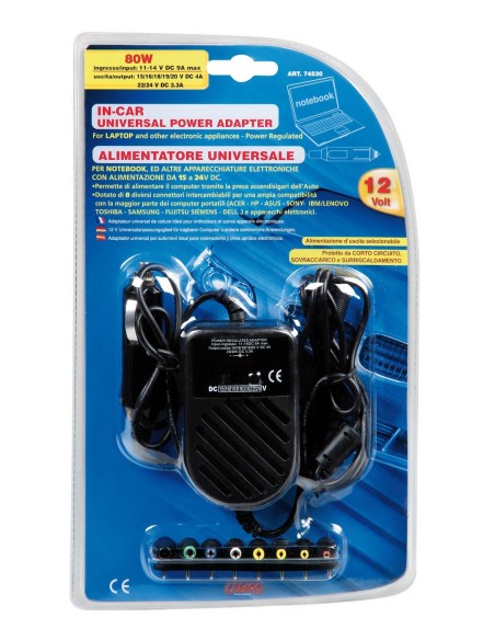 ALIMENTATORE NOTEBOOK 12V 80W