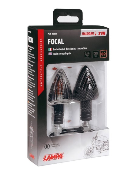 CP.FRECCE CARBON L.MOD.FOCAL LAMPADINA VETRO BIANC