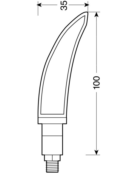 CP.FRECCE NERE MOD.KATANA SMD VETRO BIANCO