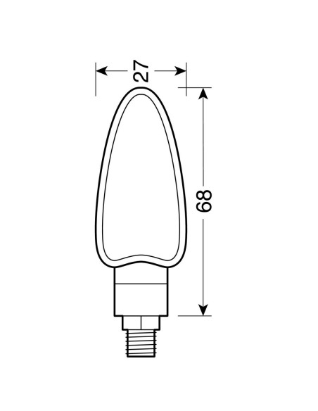 CP.FRECCE NERE MOD.ARROW LED VETRO ARANCIO