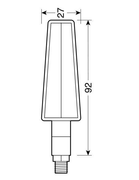 CP.FRECCE NERE MOD.JABRA LED VETRO BIANCO