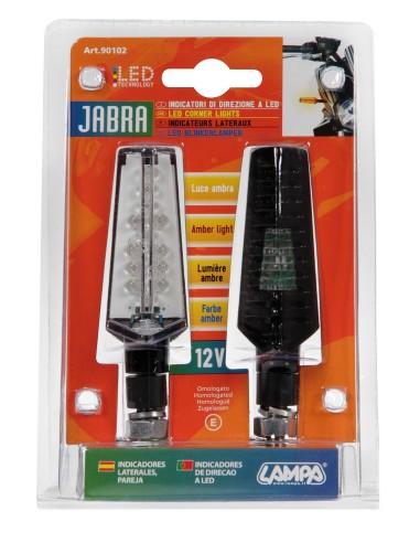 CP.FRECCE NERE MOD.JABRA LED VETRO BIANCO