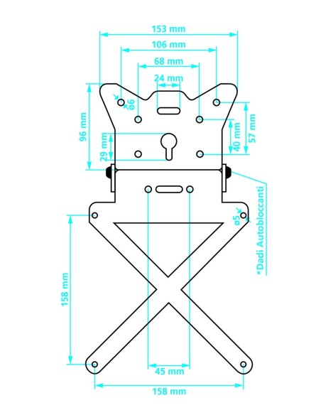 PORTATARGA MOTO X-PLATE