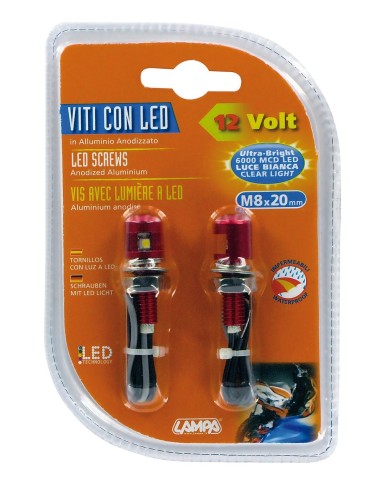 CP.VITI M8 COL.ROSSO LUCE BIANCA A LED