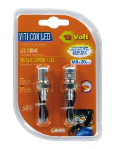 CP.VITI M8 COL.ALLUMIN. LUCE BLU A LED 2
