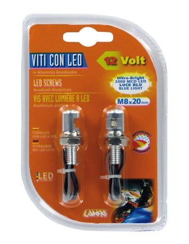 CP.VITI M8 COL.ALLUMIN. LUCE BLU A LED