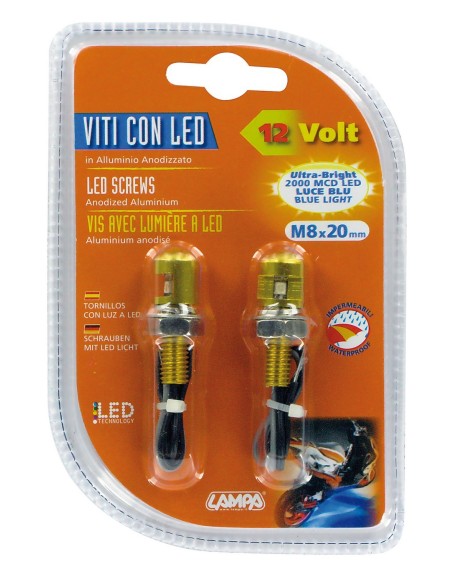 CP.VITI M8 COL.ORO LUCE BLU A LED