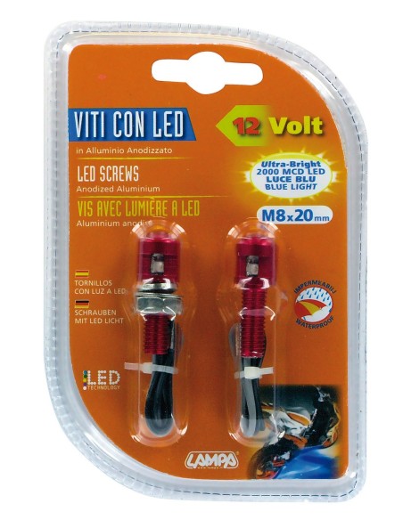 CP.VITI M8 COL.ROSSO LUCE BLU A LED