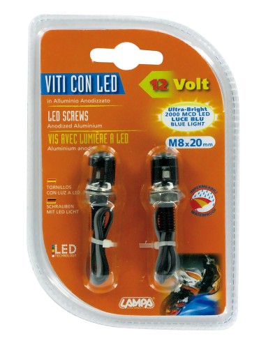 CP.VITI M8 COL.NERO LUCE BLU A LED