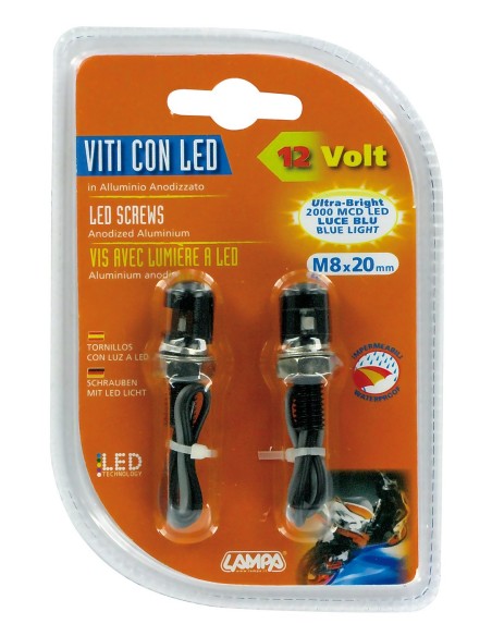 CP.VITI M8 COL.NERO LUCE BLU A LED
