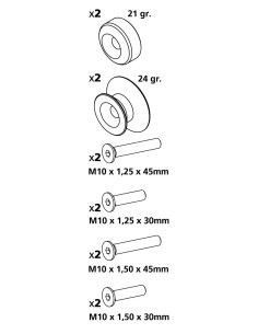 CP SUPPORTI CAVALLETTO ALU VITI 10MM