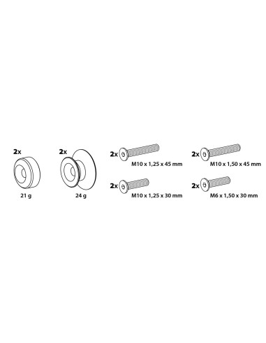 CP SUPPORTI CAVALLETTO ALU VITI 10MM