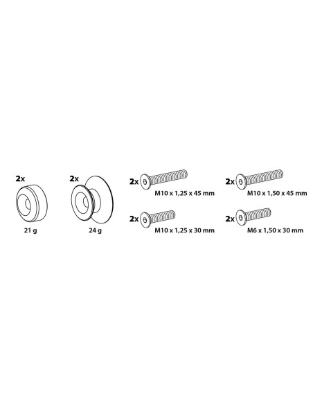 CP SUPPORTI CAVALLETTO ALU VITI 10MM