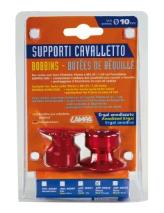 CP.SUPPORTI CAVALLETTO ROSSO VITI 10MM 2