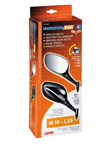COPPIA SPECCHI MOTO--HORIZON EVO-