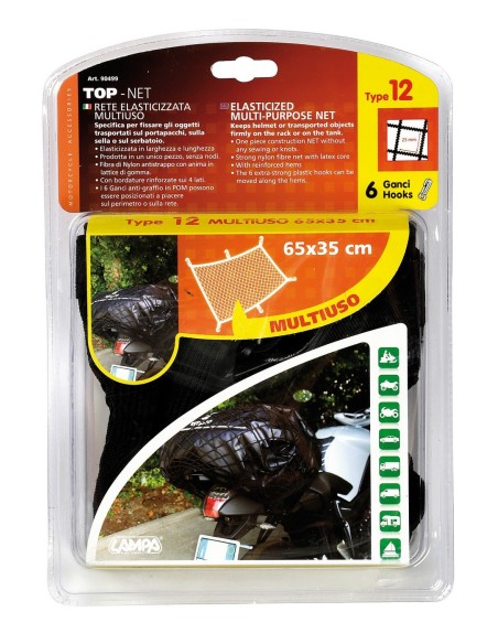 RETE ELASTICA 65X35 CM NERA NS-12