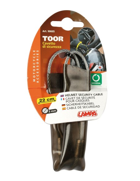 CAVETTO ANTIFURTO CASCO PER GANCIO SOTTO SELLA