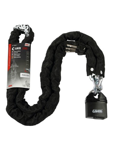 CATENA ANTIFURTO 8MM X 2M CON LUCCHETTO