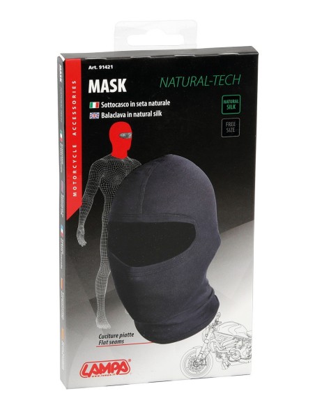 -PASSAMONTAGNA --MASK-- SETA NATURALE 100% TG UNIC
