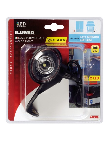 LUCE INGOMBRO SINISTRA 24V ATTACCO LATERALE