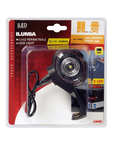 LUCE INGOMBRO DESTRA 24V ATTACCO LATERALE