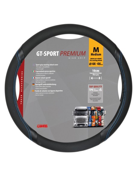 -COPRIVOLANTE TPE--GT-SPORT--M-- 44-46CM NERO / BL