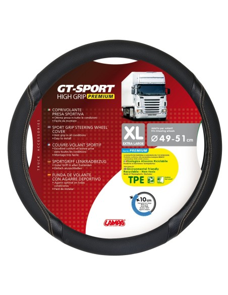 -COPRIVOLANTE TPE--GT-SPORT--XL-- 49-51CM NERO / B
