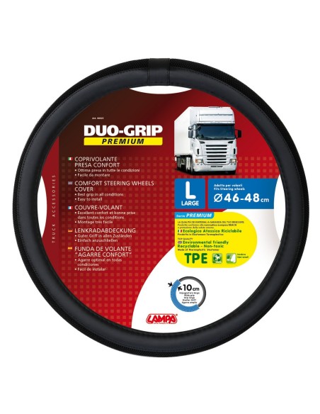 -COPRIVOLANTE TPE--DUO-GRIP--L-- 46-48CM NERO-