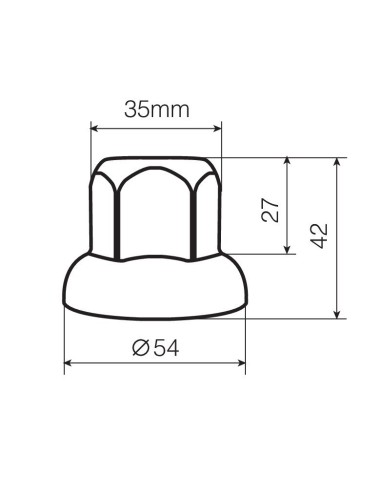 SET 40 PZ.COPRIBULLONI 32MM ACCIAIO INOX