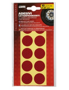 SET 10 PZ ADESIVI RIFLETTENTI ROSSI PER COPRIDADI 2