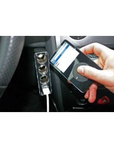 -PLAFONIERA TRIPLA --DUO-4 IR-- 24V+USB DC5V- 2