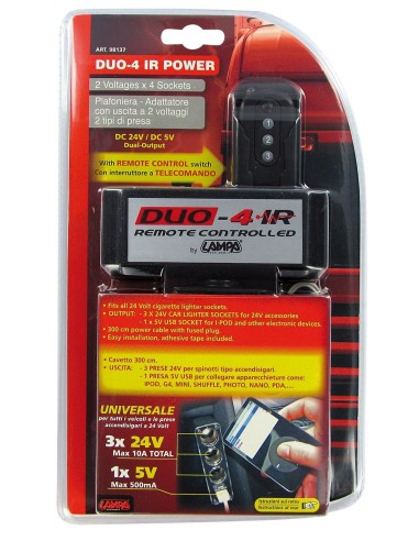 -PLAFONIERA TRIPLA --DUO-4 IR-- 24V+USB DC5V-
