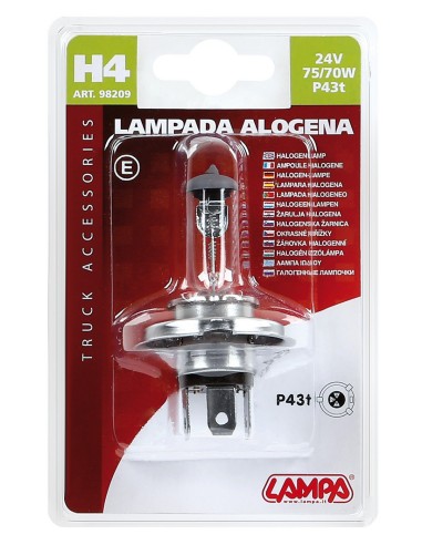 LAMPADA H4 24V 75/70W P43T